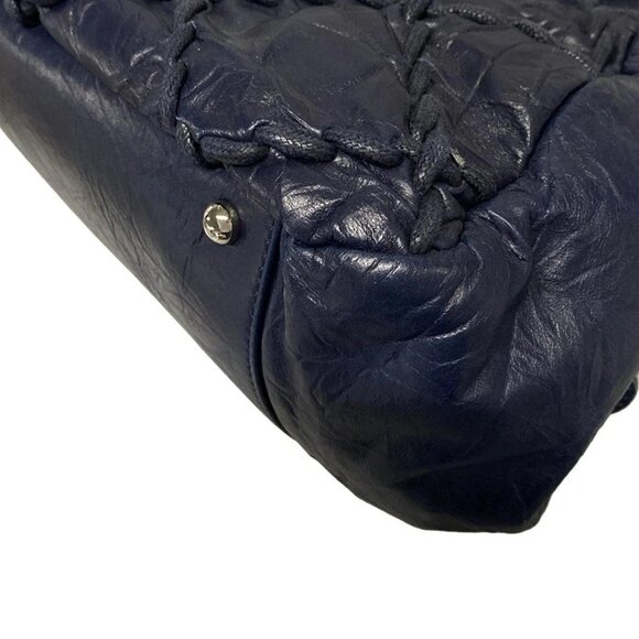Auth CHANEL In The Mix/Ultra Stitch - Navy Vintage Calf Leather Handbag - Picture 4 of 16